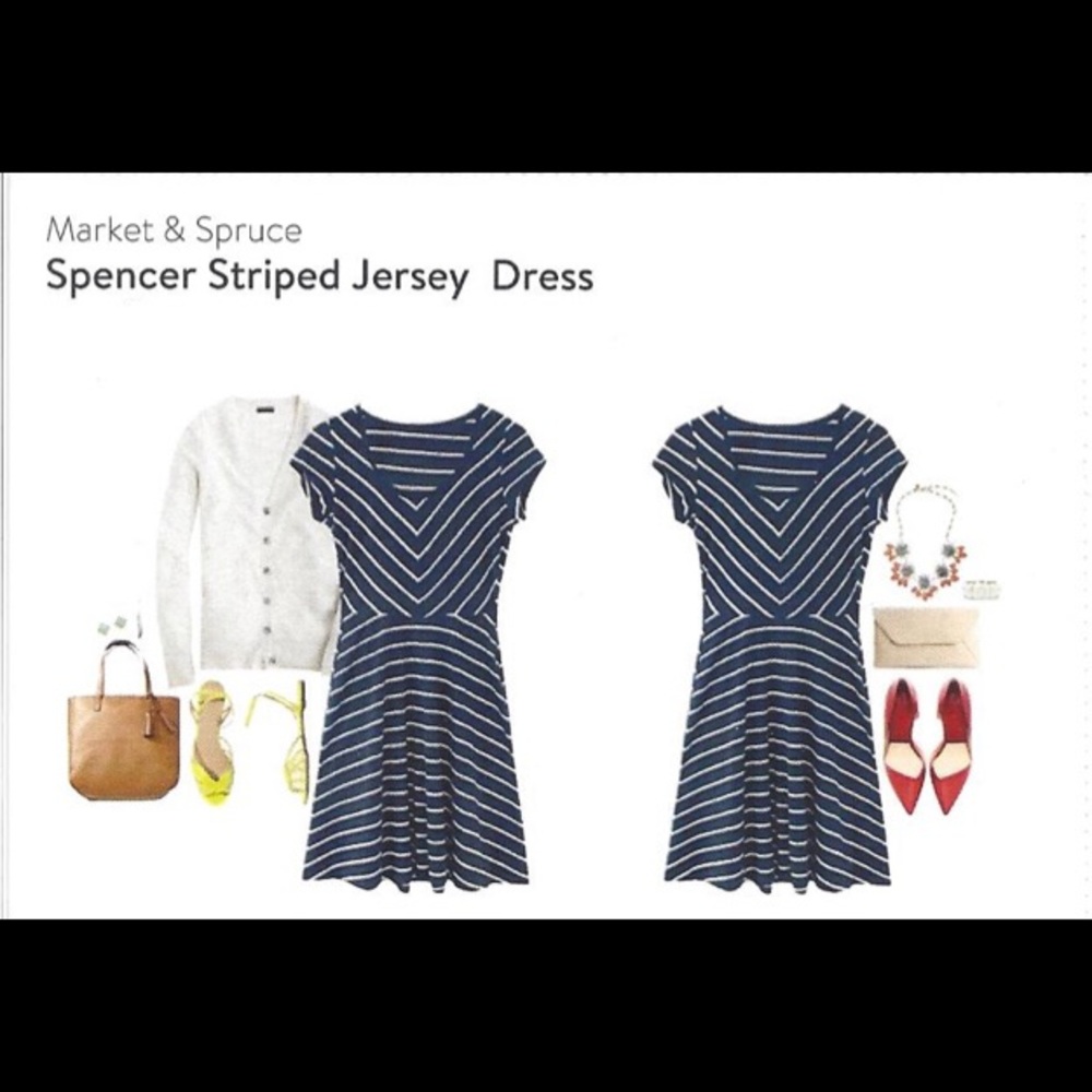Spencer Striped Jersey Dress (Stitch Fix) large